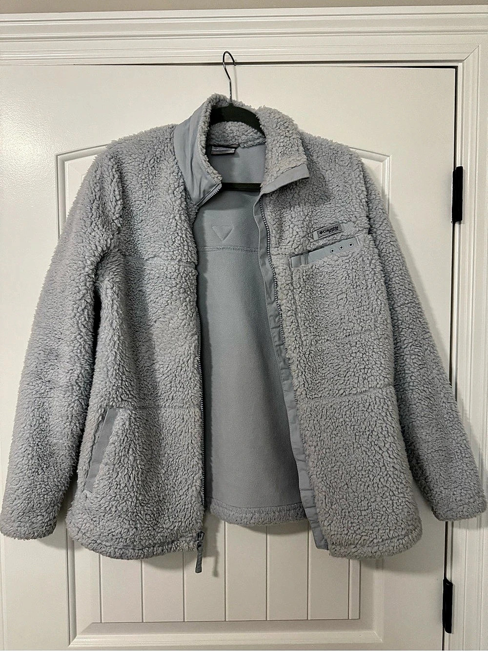 Columbia Women's PFG Harborside Heavy Weight Fleece Jacket light blue Medium